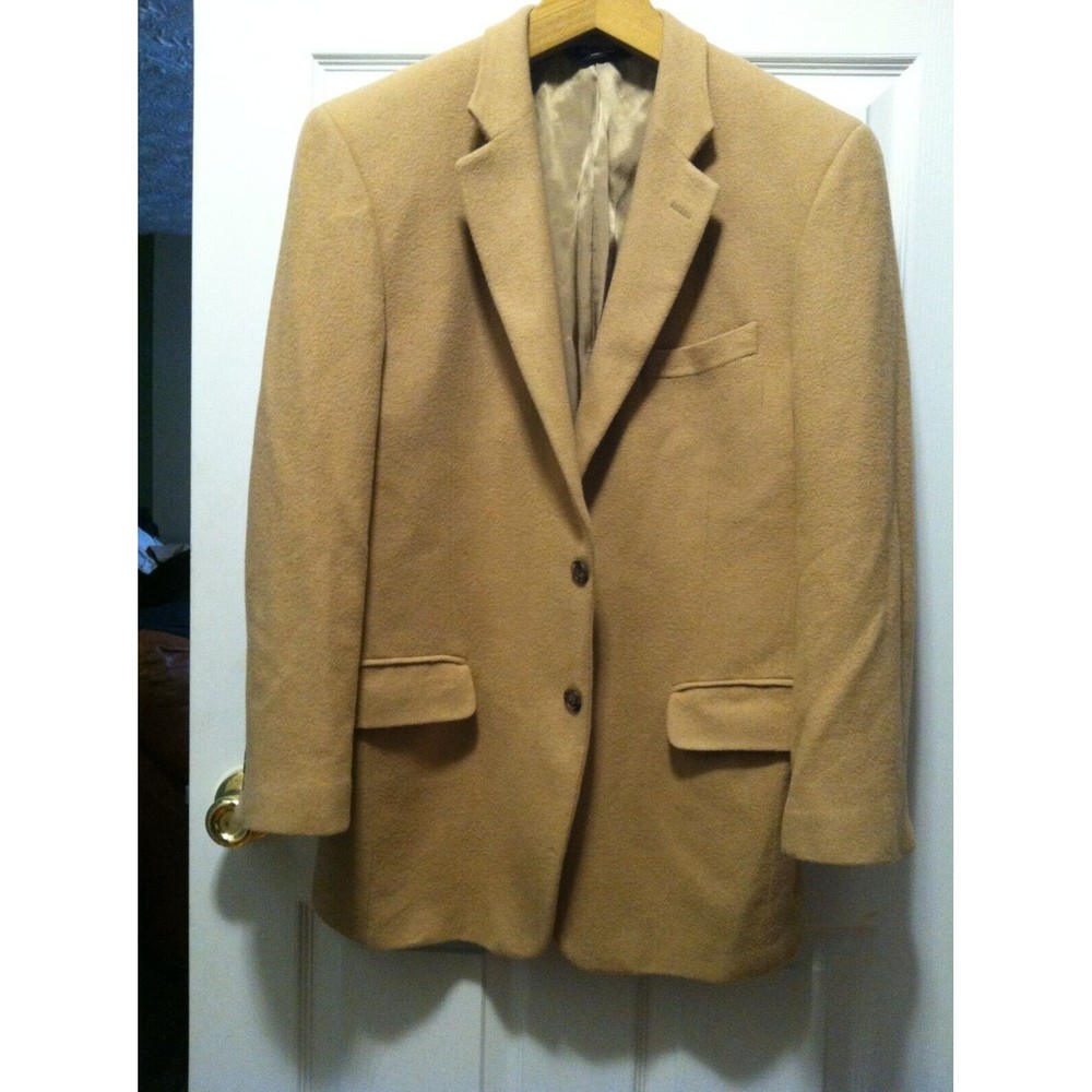 JOS.A.BANK MEN'S TAN 100%CAMEL HAIR 2 BUTTON SPORT COAT BLAZER JACKET SIZE: 41R